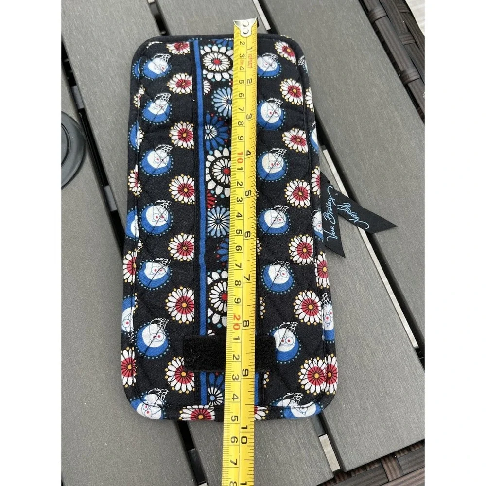 Vera Bradley Trifold Pocket Wallet Compact Coin Purse Night‎ Owl Red White Blue - Picture 6 of 10